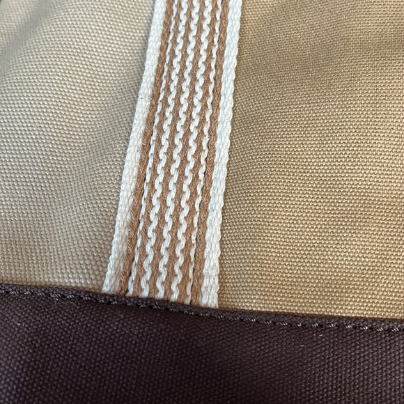 Lands’ End Medium, Zip-Top, Multi-Brown, Canvas Tote Bag - Picture 5 of 6